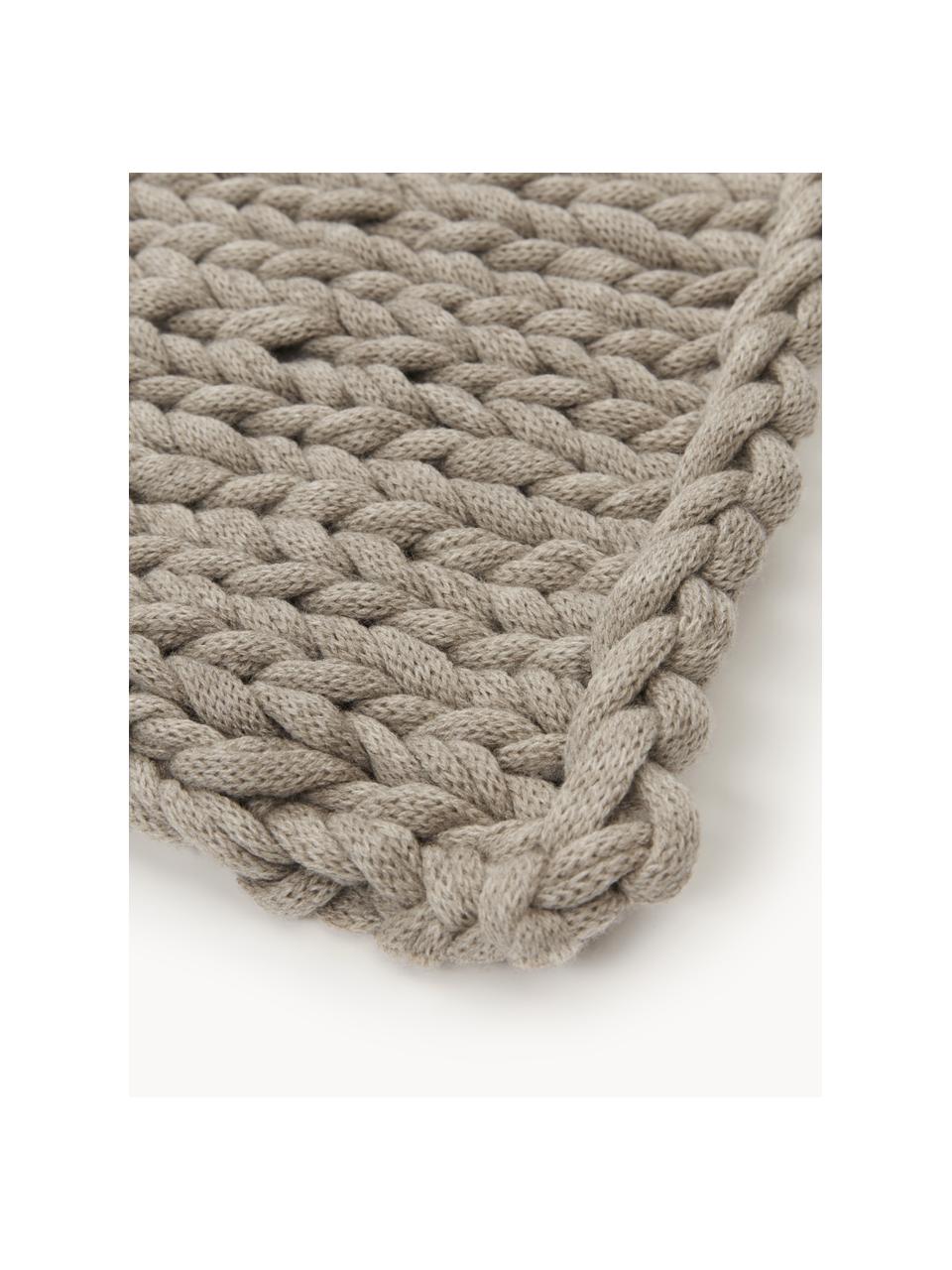Coperta lavorata a maglia grossa fatta a mano grande lana spessa  ingombrante tiro a maglia per la decorazione della camera da letto tappeto  per sedia da letto per animali domestici grigio 