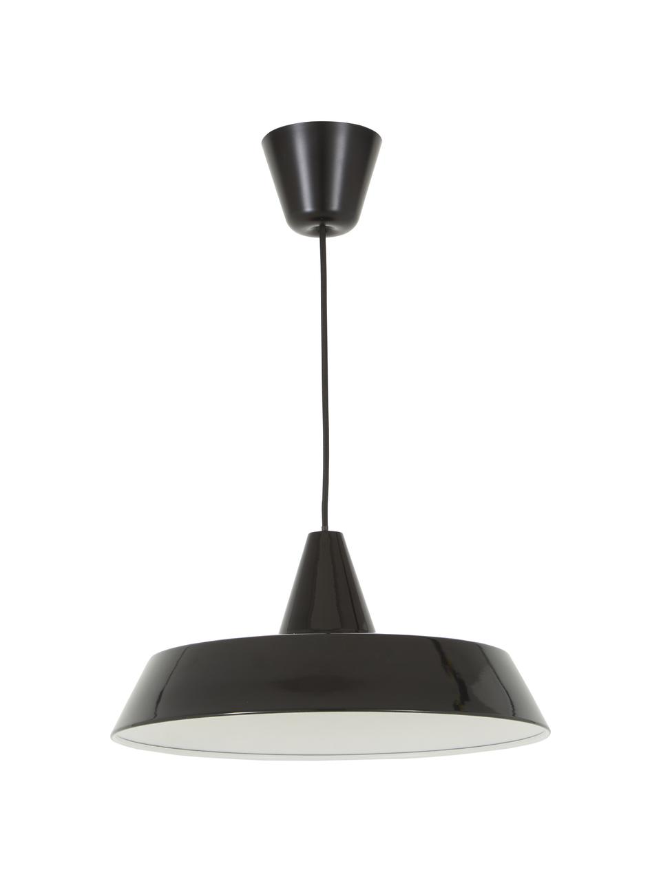 Lampada a sospensione di design scandi Jubilee, Paralume: acciaio verniciato, Baldacchino: materiale sintetico, Nero, Ø 40 x Alt. 20 cm