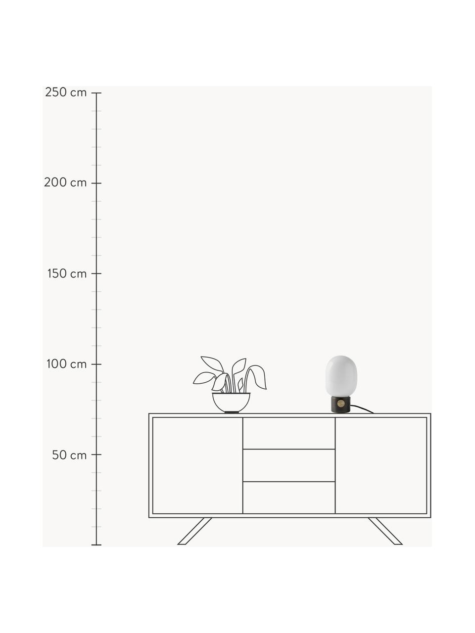 Dimbare tafellamp JWDA met USB-aansluiting, Lampenkap: glas, Lampvoet: gecoat metaal, Taupe, Ø 17 x H 29 cm