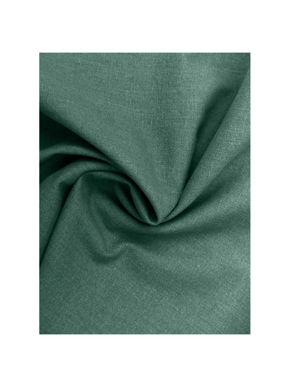 Poszewka na poduszkę z bawełny z efektem sprania Arlene, 2 szt., Ciemny zielony, S 40 x D 80 cm