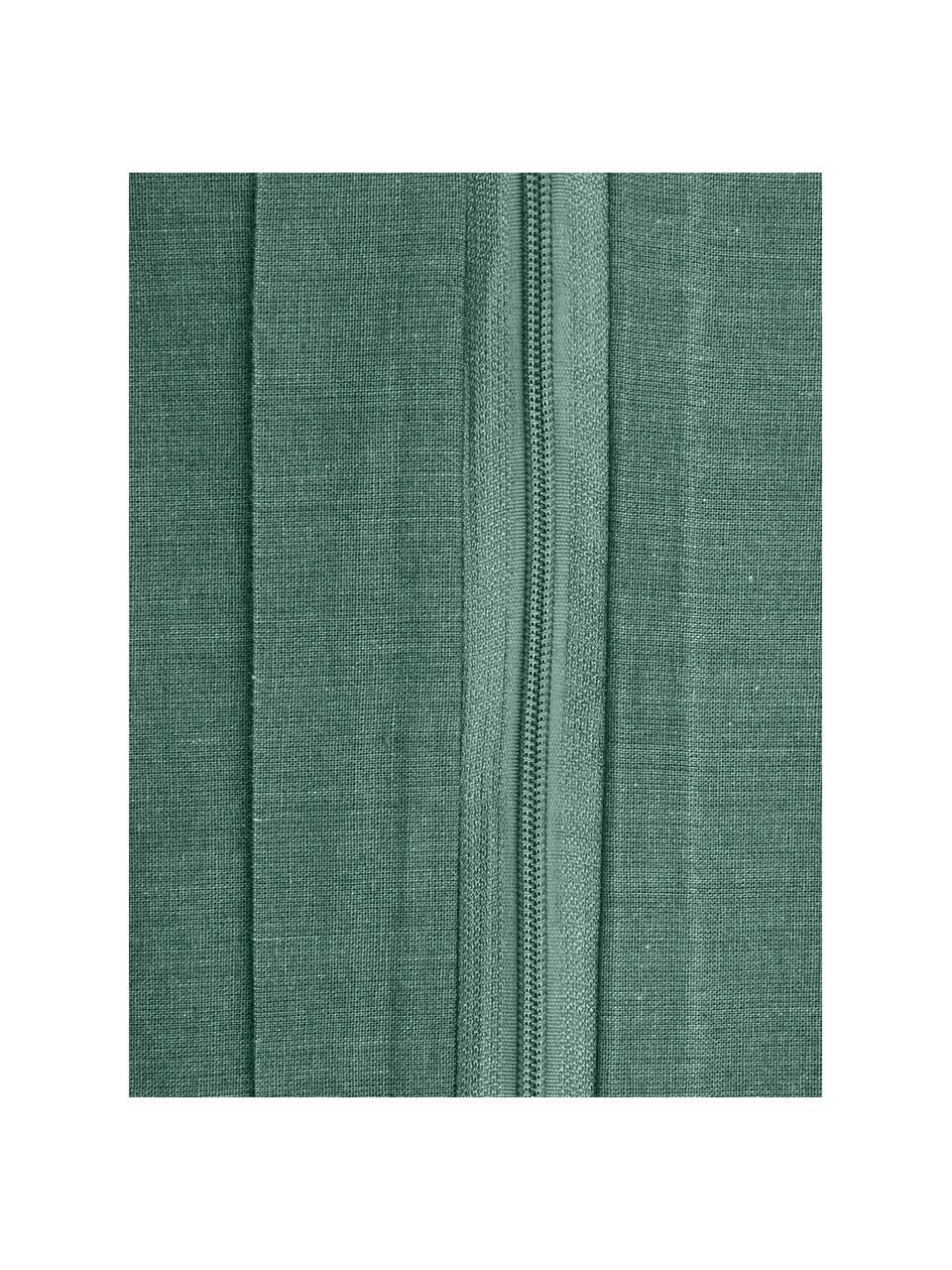 Poszewka na poduszkę z bawełny z efektem sprania Arlene, 2 szt., Ciemny zielony, S 40 x D 80 cm