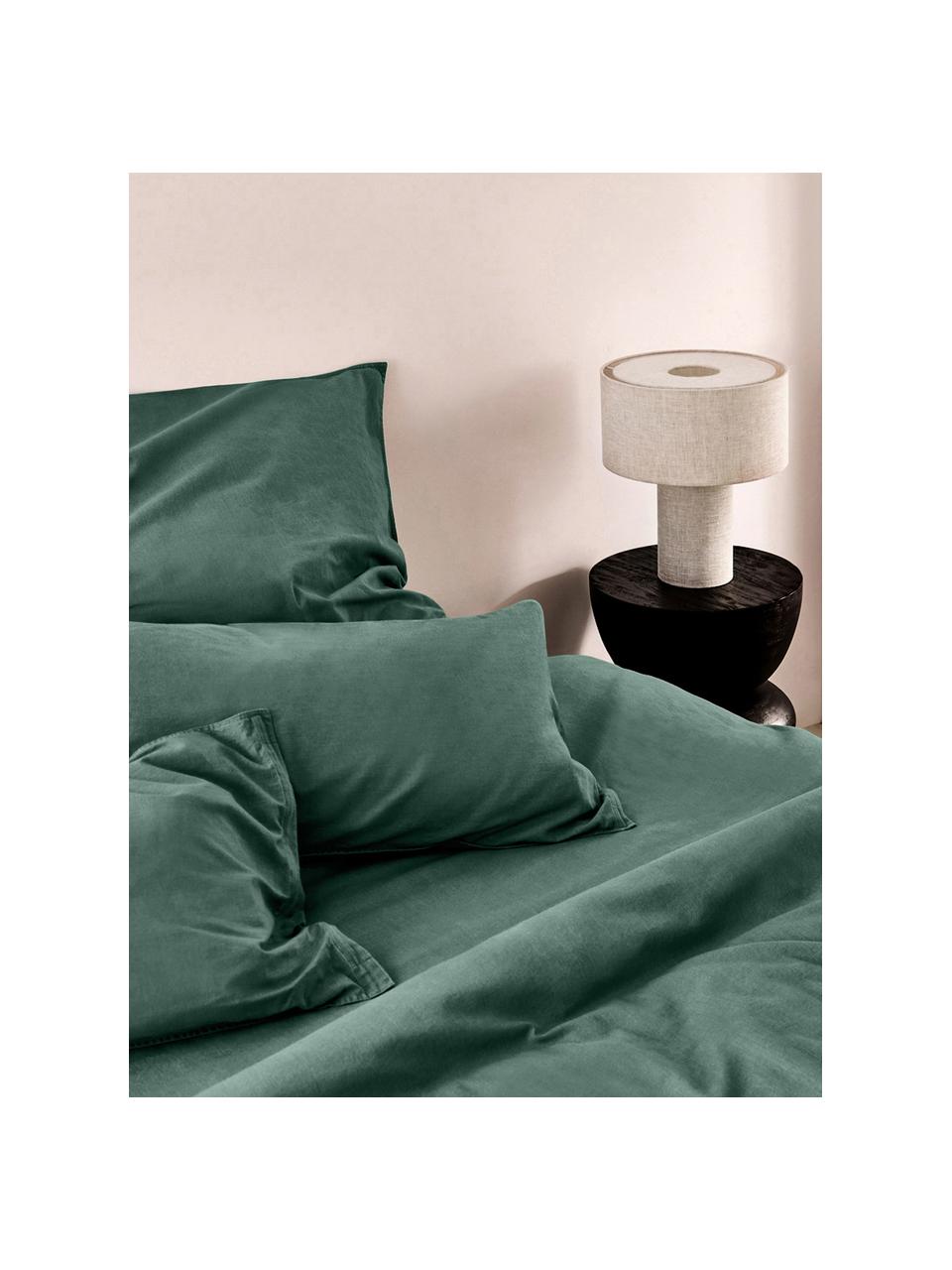 Fundas de almohada de algodón Arlene, 2 uds., Verde oscuro, An 40 x L 80 cm