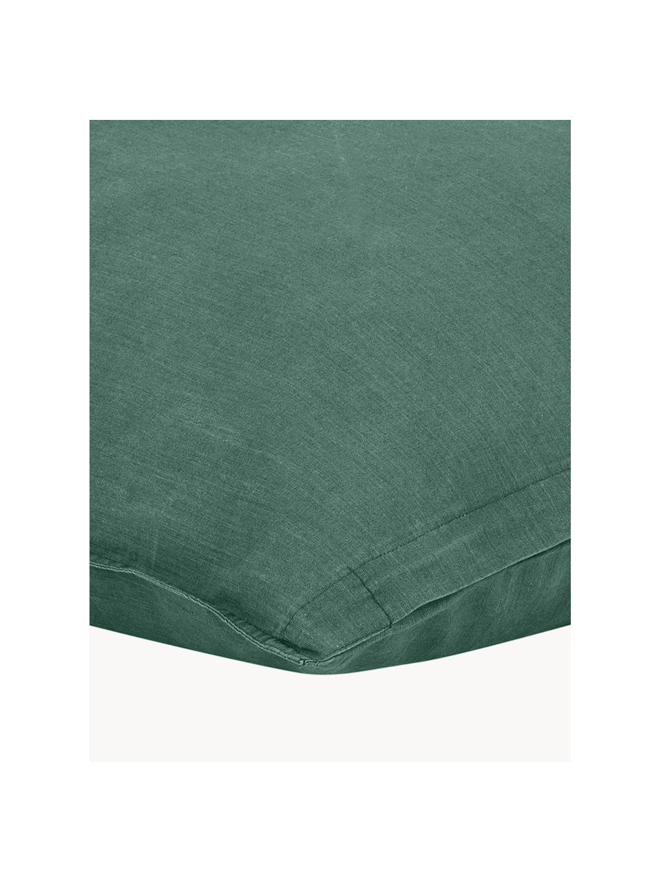 Fundas de almohada de algodón Arlene, 2 uds., Verde oscuro, An 40 x L 80 cm