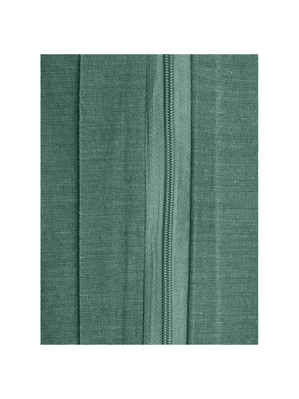 Bavlněné povlaky na polštáře s efektem soft-washed Arlene, 2 ks, Tmavě zelená, Š 40 cm, D 80 cm