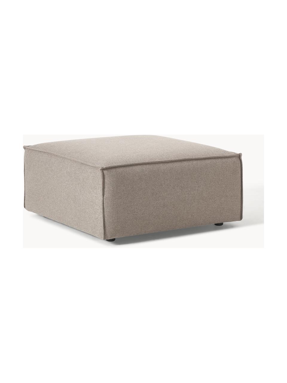 Sofa-Hocker Lennon, Bezug: 100 % Polyester Der strap, Gestell: Massives Kiefernholz, Spe, Füße: Kunststoff Dieses Produkt, Webstoff Taupe, B 88 x T 88 cm