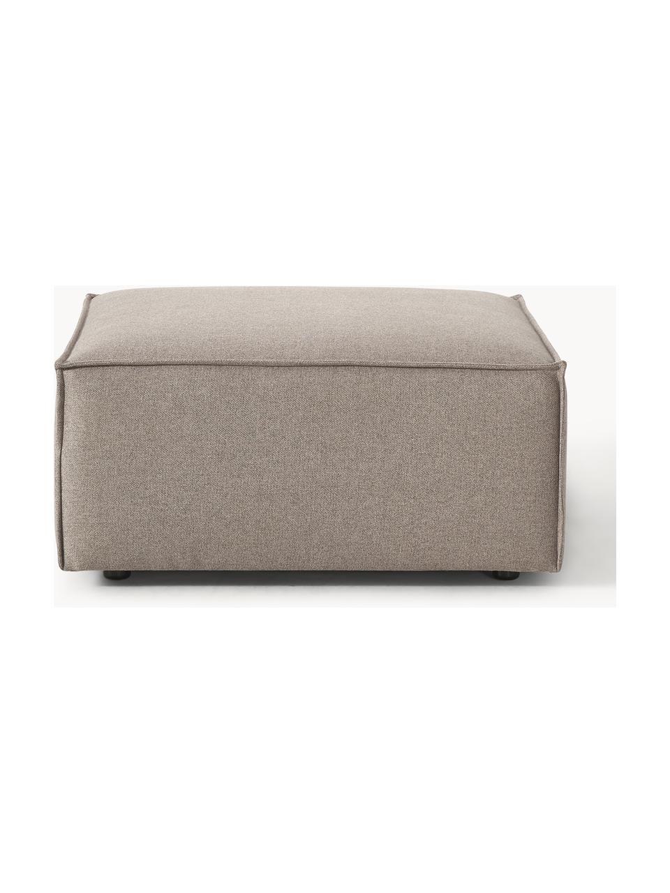 Pouf Lennon, Tissu taupe, larg. 88 x prof. 88 cm