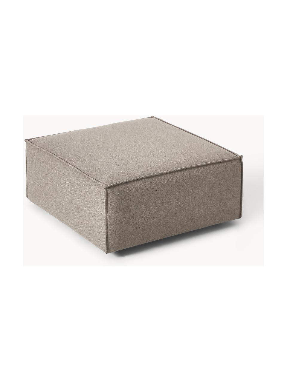 Pouf Lennon, Tissu taupe, larg. 88 x prof. 88 cm