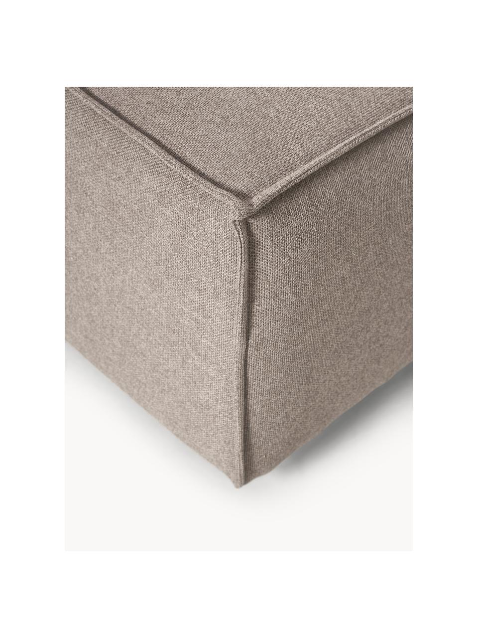 Sofa-Hocker Lennon, Bezug: 100 % Polyester Der strap, Gestell: Massives Kiefernholz, Spe, Webstoff Taupe, B 88 x T 88 cm