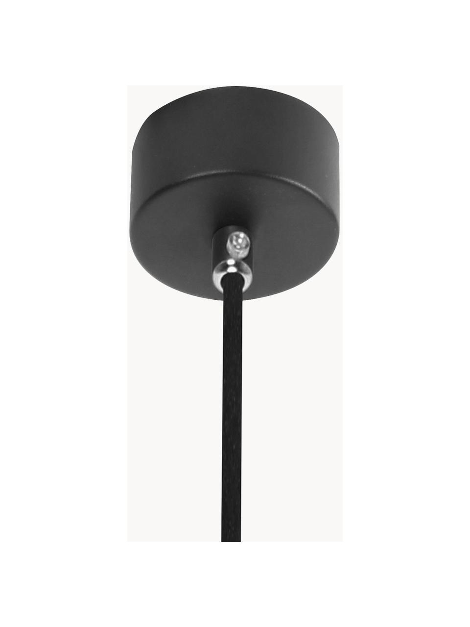 Kleine hanglamp Aila, Lampenkap: gecoat aluminium, Zwart, Ø 6 x H 20 cm