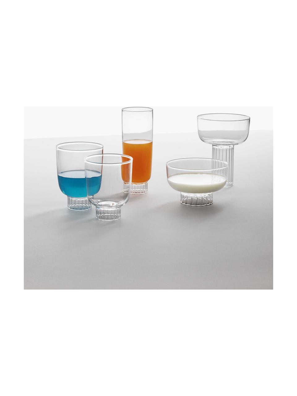 Handgemaakte Longdrinkglas Liberta, Borosilicaatglas, Transparant, Ø 6 x H 15 cm, 250 ml