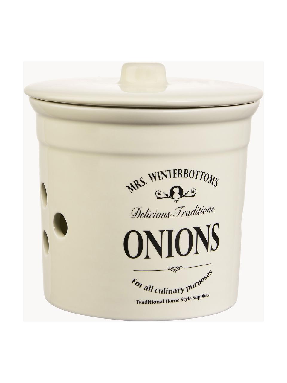 Opbergpot Mrs Winterbottoms Onions, Keramiek, Onions, Ø 17 x H 18 cm