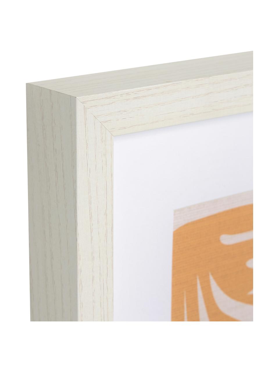 Gerahmter Digitaldruck Kamara, Rahmen: Mitteldichte Holzfaserpla, Bild: Papier, Front: Glas, Beige, Orange, Blau, Lila, 50 x 70 cm