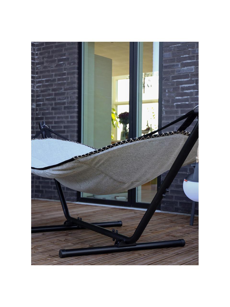 Hangmat Cobana met frame, Frame: gecoat aluminium, Lichtgrijs, zwart, B 106 x L 291 cm