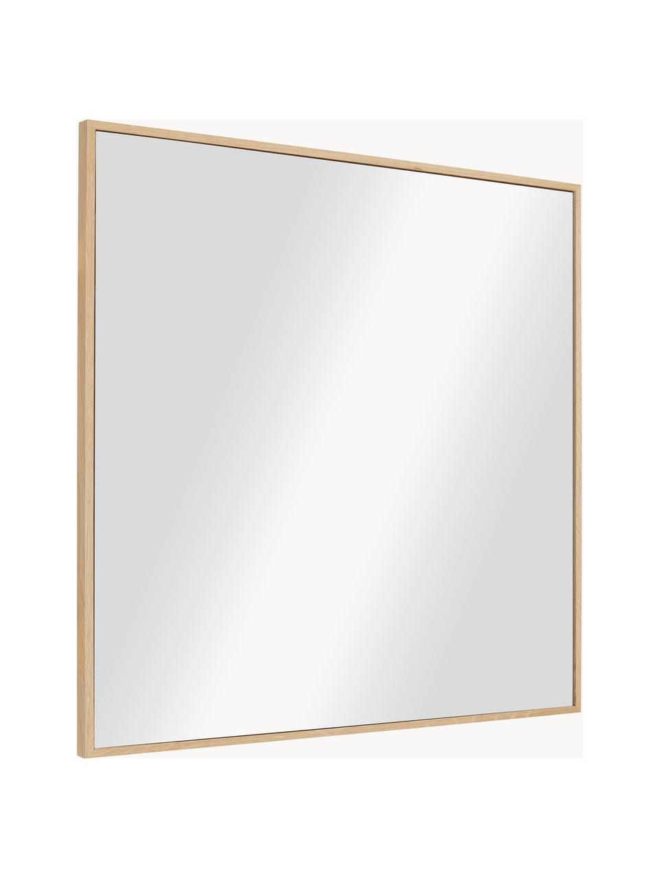 Čtvercové nástěnné zrcadlo  s hnědým dřevěným rámem Avery, Dubové dřevo, Š 55 cm, V 55 cm