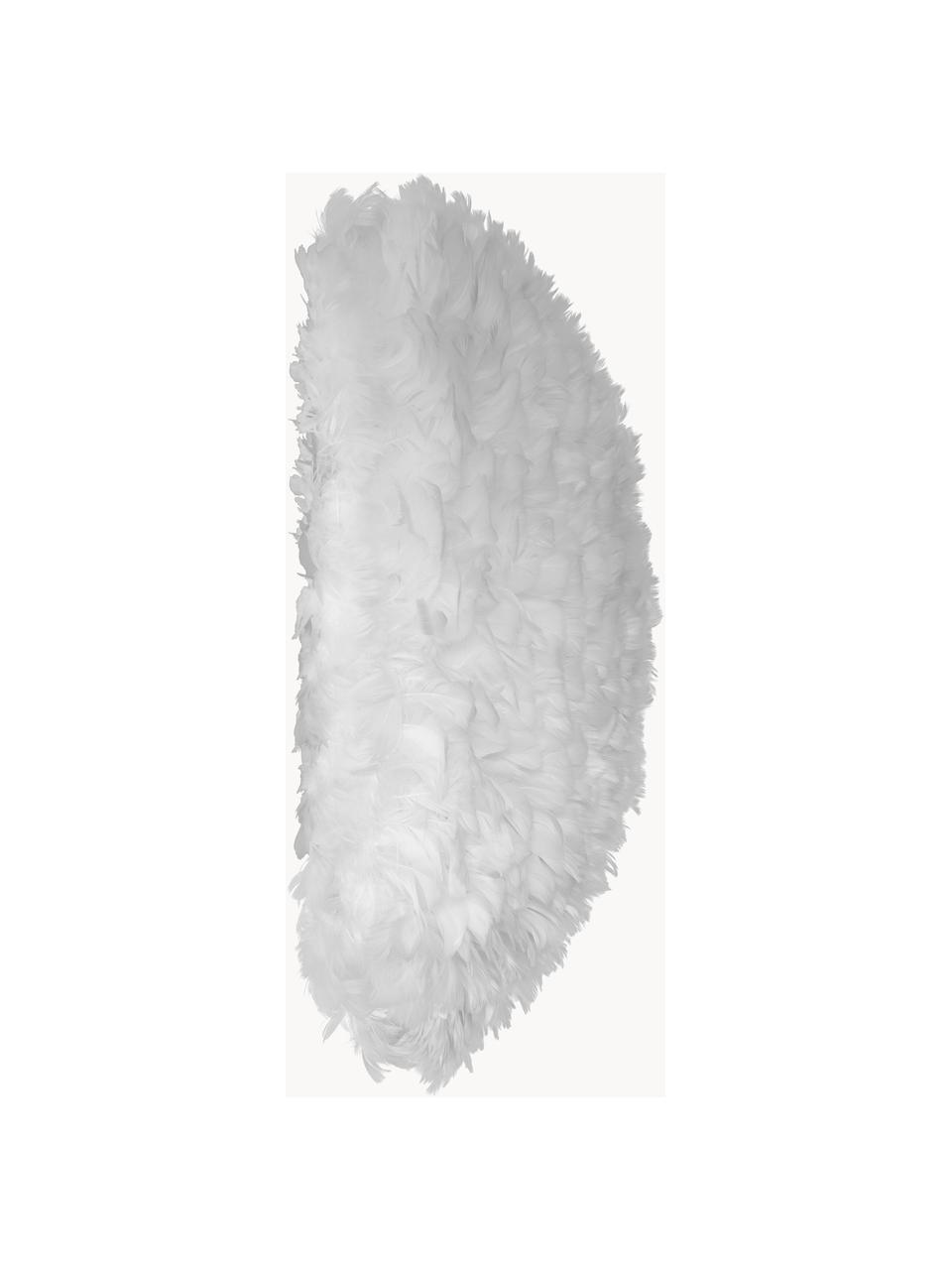 Aplique / Plafón de plumas Eos Up, Pantalla: plumas de ganso con certi, Blanco, Ø 30 x F 14 cm
