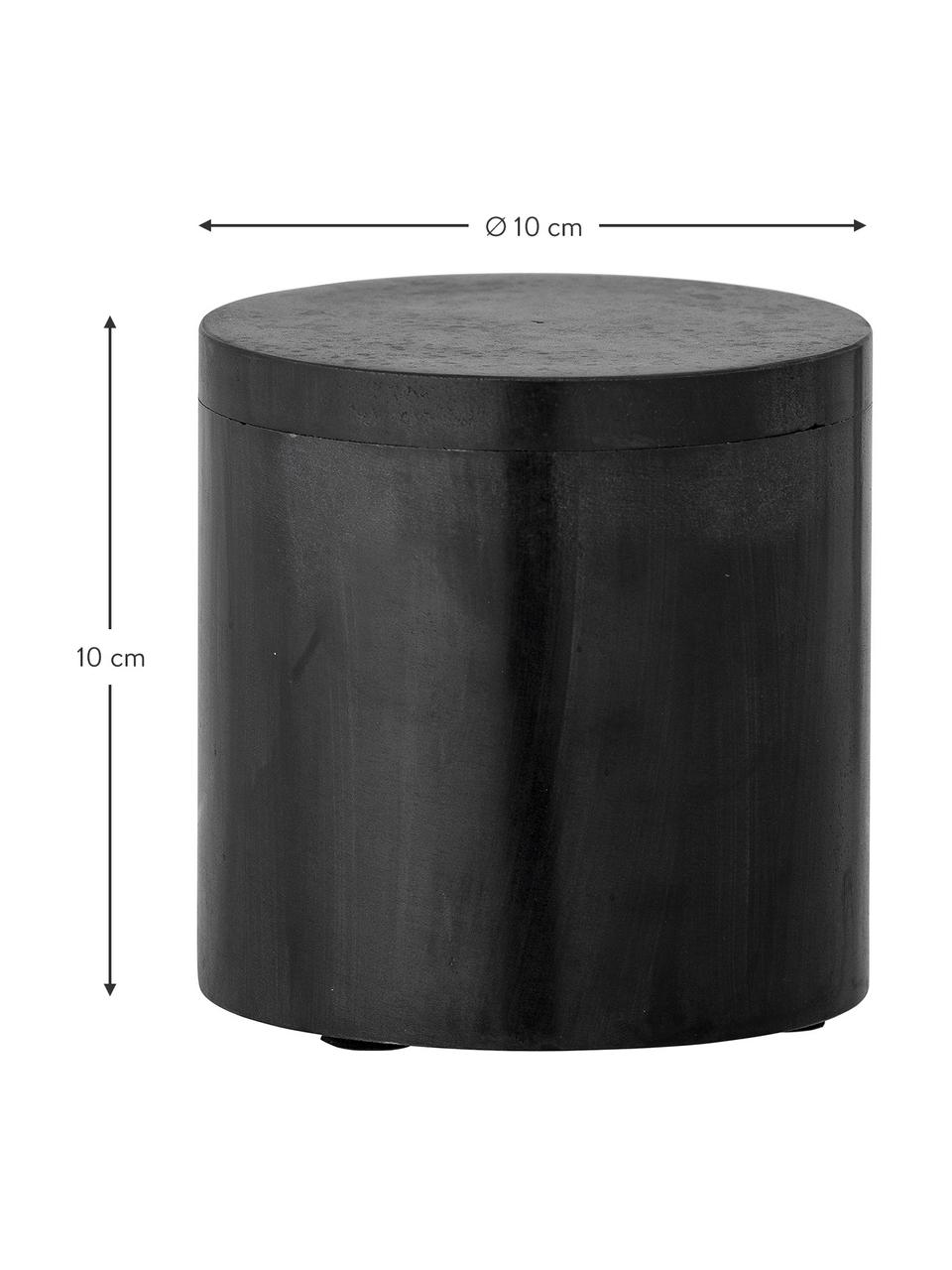 Joyero pequeño de piedra Minori, Esteatita, Negro, Ø 10 x Al 10 cm
