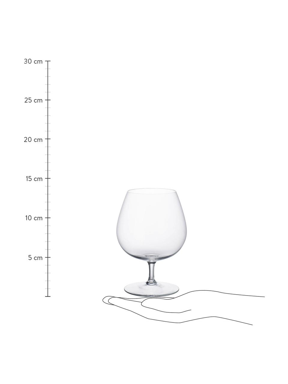 Verres à cognac Purismo, 4 pièces, Verre, Transparent, Ø 10 x haut. 21 cm, 470 ml