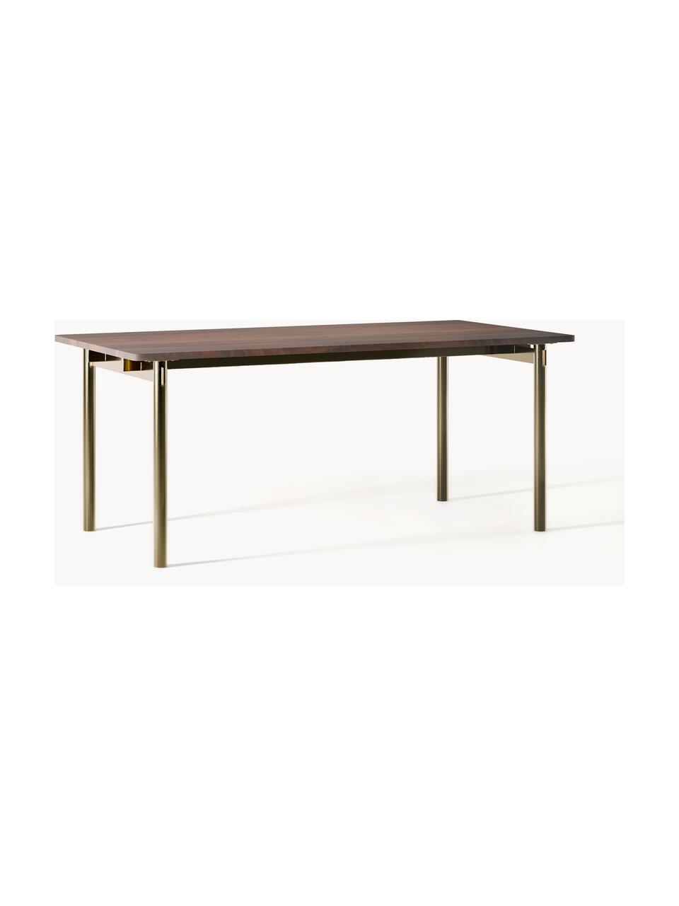 Jedálenský stôl Mavi, Akáciové drevo, odtiene zlatej, Š 180 x D 90 cm