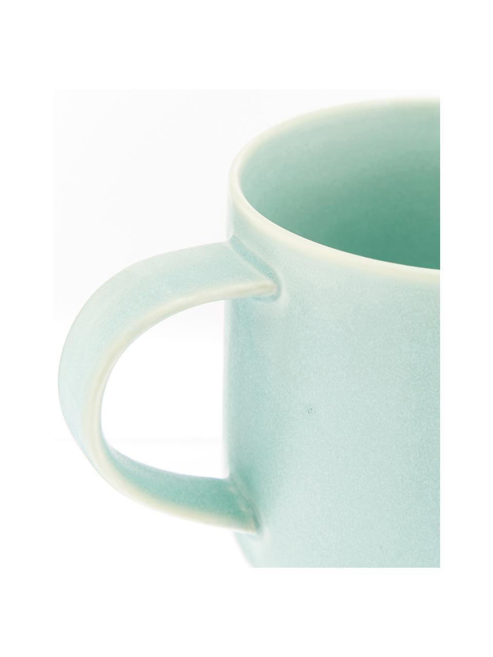 Tasses en porcelaine mouchetées brun et vert menthe Coppa, 2 pièces, Tons vert menthe