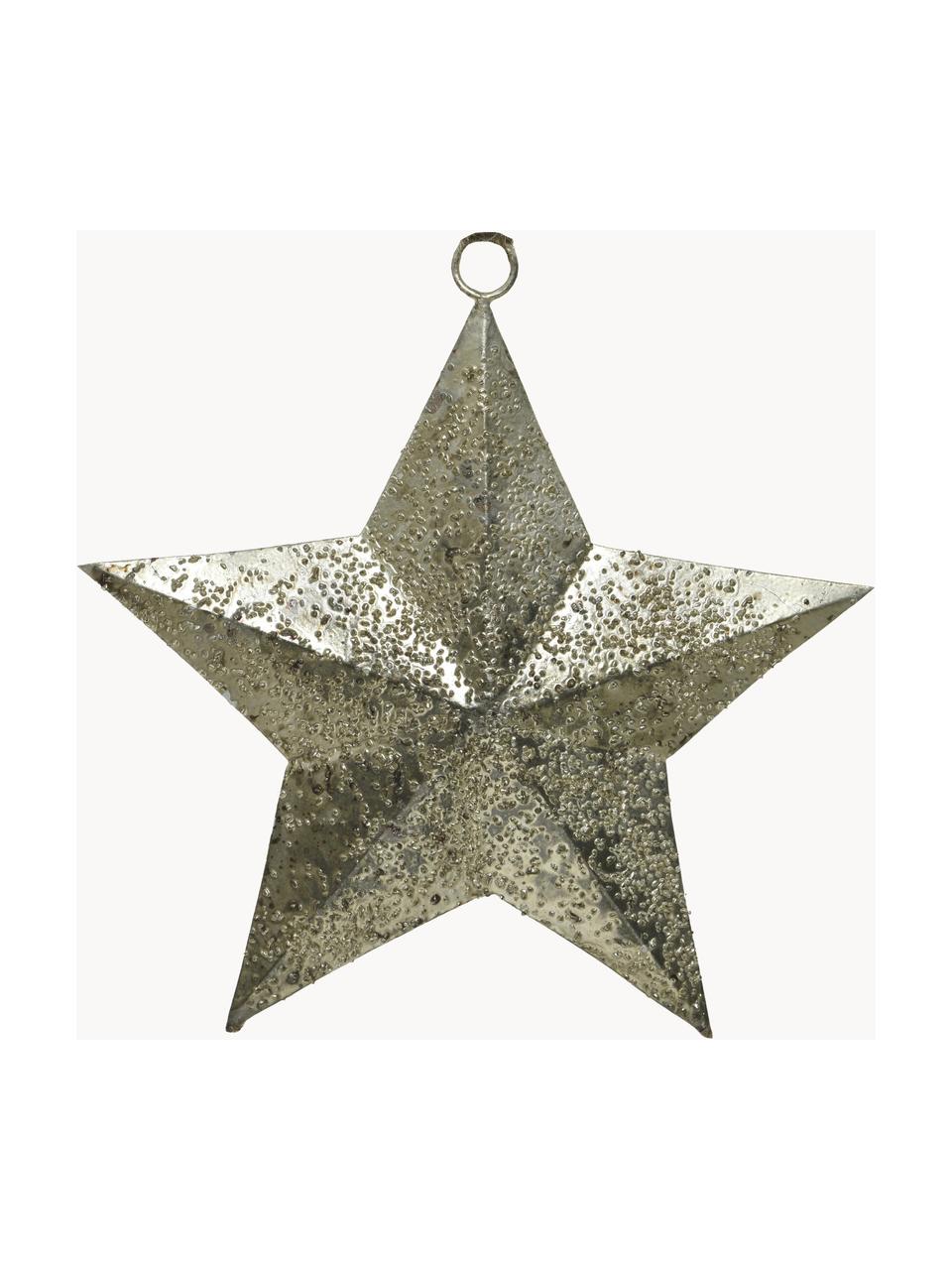 Deko-Stern Shimmer, 4 Stück, Metall, Goldfarben, B 11 x H 11 cm