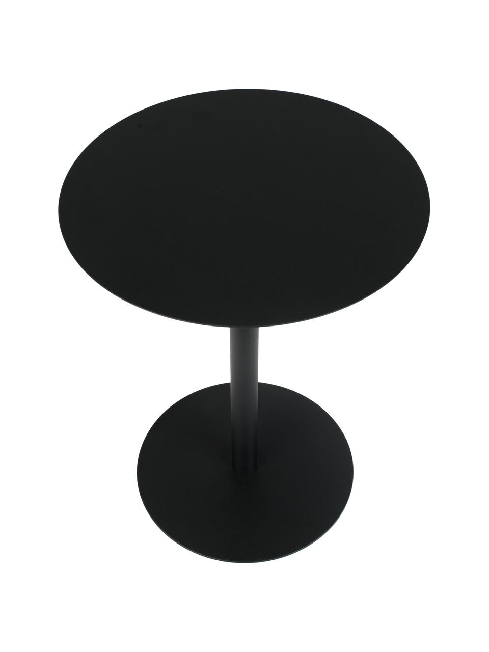 Mesa auxiliar de metal Snow, Metal, pintado en polvo, Negro, Ø 35 x Al 45 cm