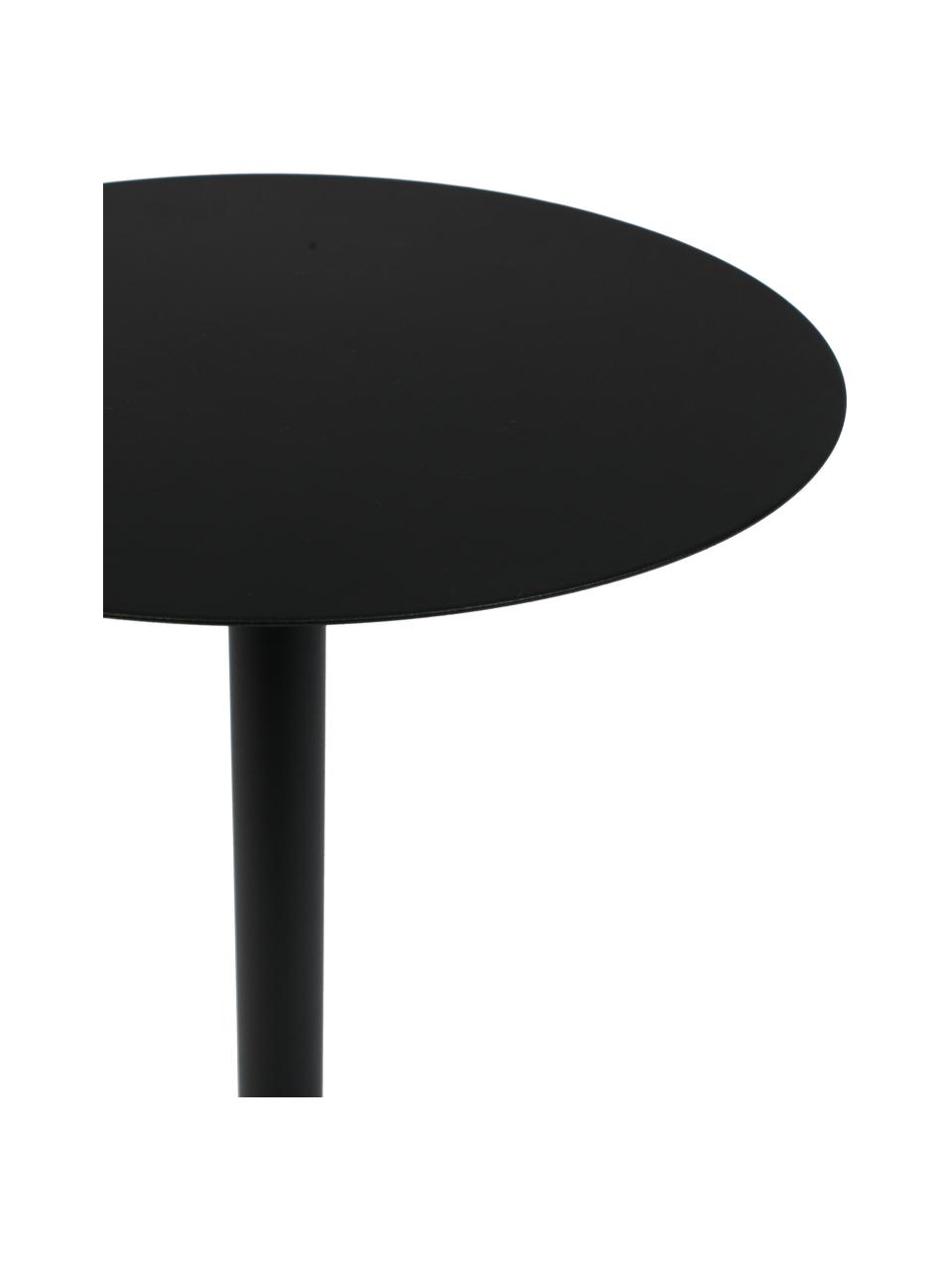 Table d'appoint en métal Snow, Métal, revêtement par poudre, Noir, Ø 35 x haut. 45 cm