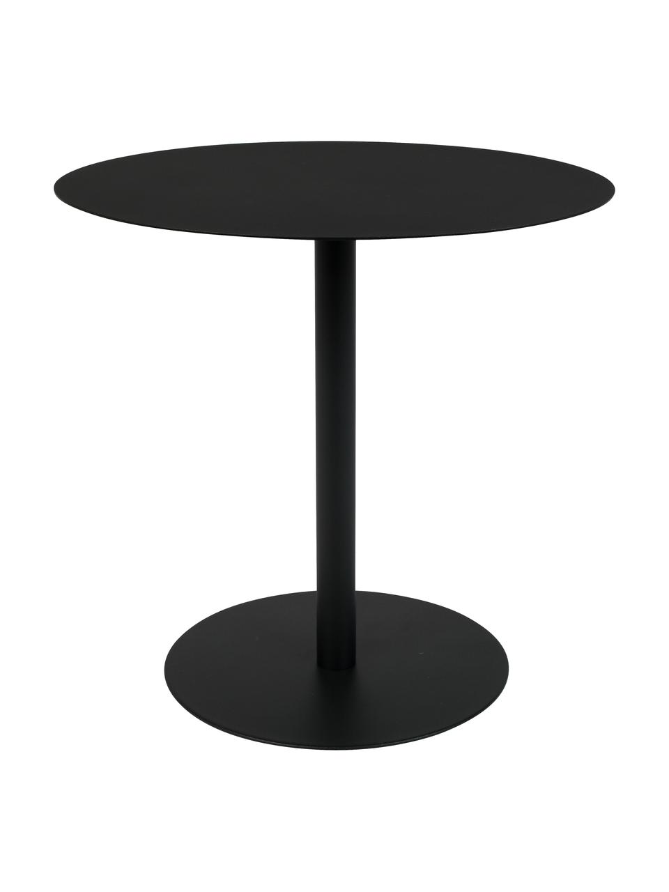 Metalen bijzettafel Snow, Gepoedercoat metaal, Zwart, Ø 35 x H 45 cm