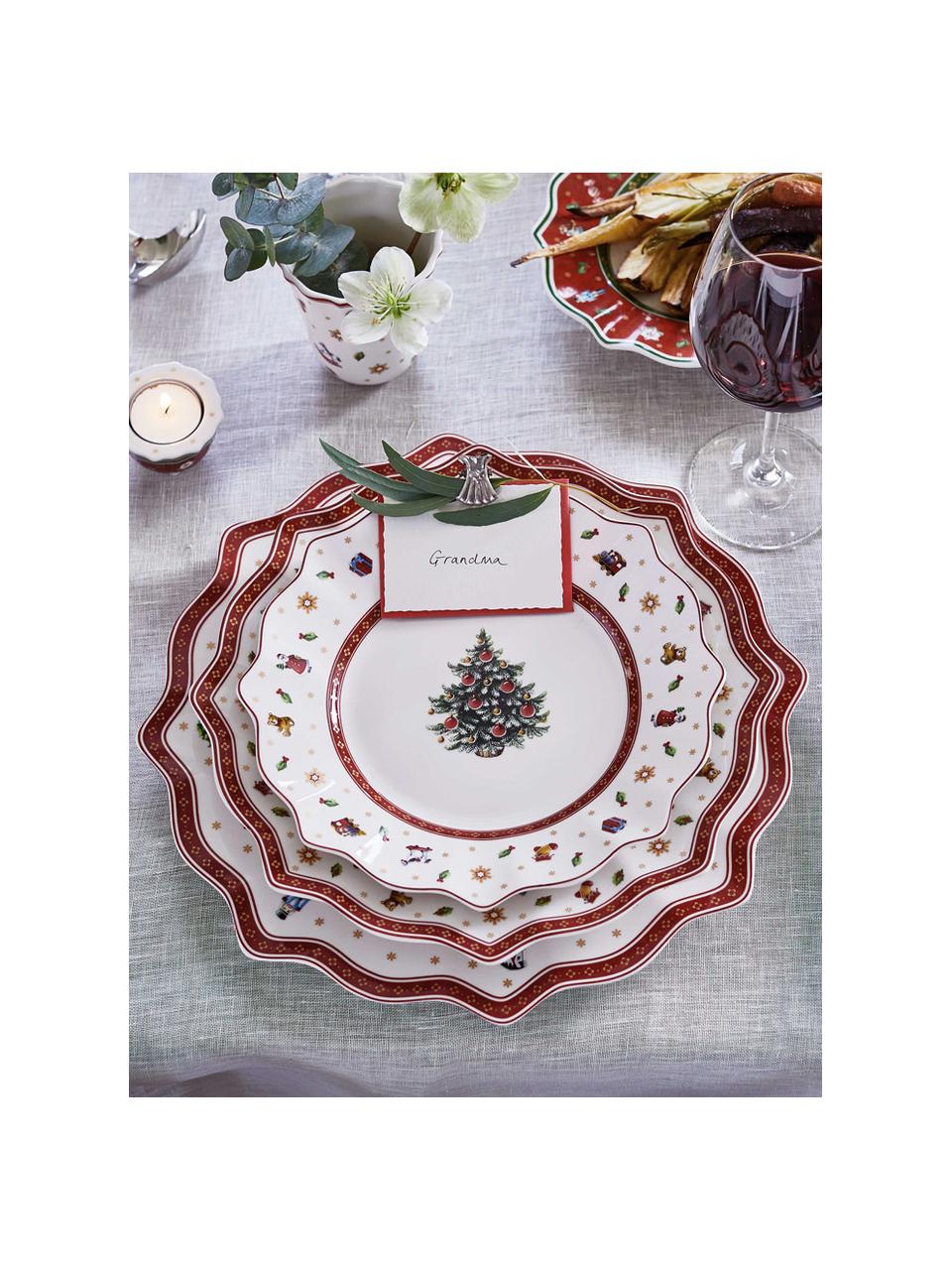 Assiettes plates Toy's Delight, 2 pièces, Porcelaine Premium, Blanc, rouge, Ø 29 cm