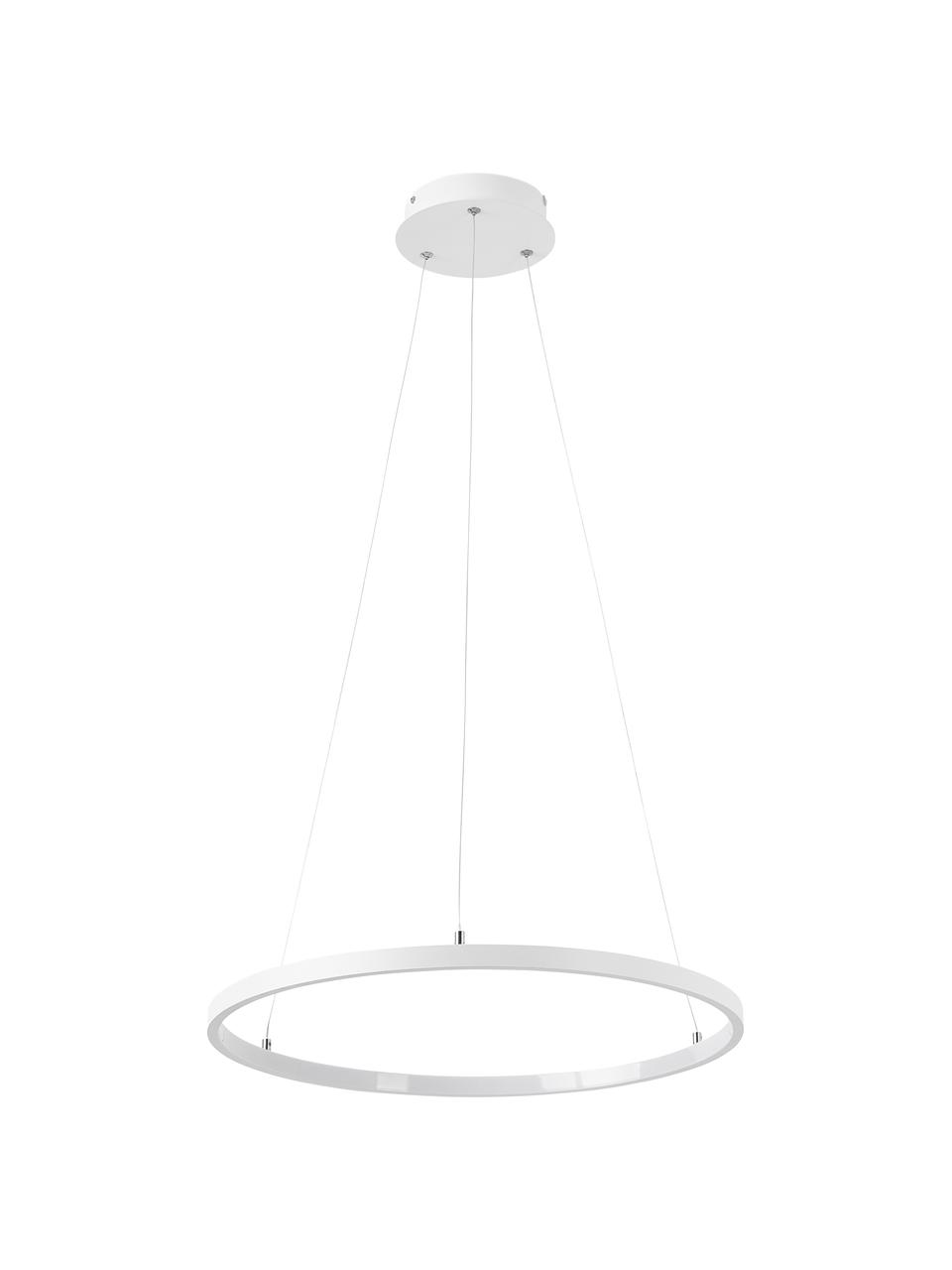 Lámpara de techo LED Breda, Pantalla: metal recubierto, Anclaje: metal recubierto, Cable: plástico, Blanco, Ø 50 x Al 150 cm