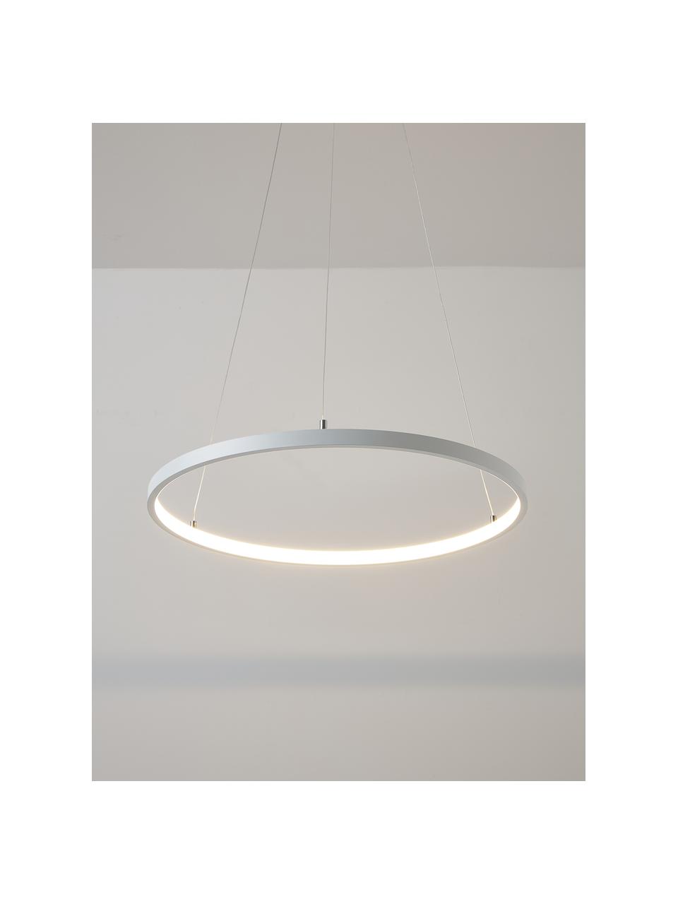 LED-Pendelleuchte Breda, Lampenschirm: Metall, beschichtet, Baldachin: Metall, beschichtet, Weiß, Ø 50 x H 150 cm