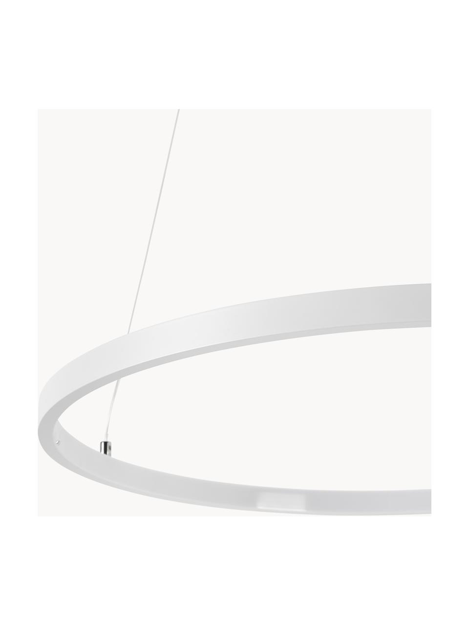 LED-Pendelleuchte Breda, Lampenschirm: Metall, beschichtet, Baldachin: Metall, beschichtet, Weiss, Ø 50 x H 150 cm