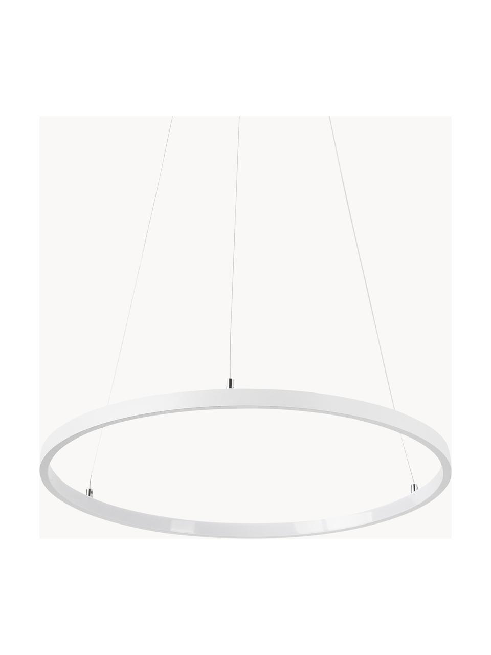 LED hanglamp Breda, Lampenkap: gecoat metaal, Baldakijn: gecoat metaal, Wit, Ø 50 cm