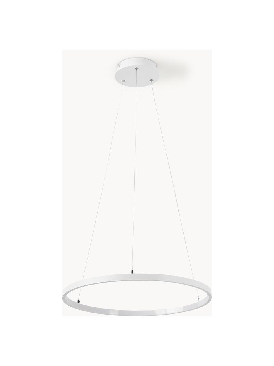 LED hanglamp Breda, Lampenkap: gecoat metaal, Baldakijn: gecoat metaal, Wit, Ø 50 cm