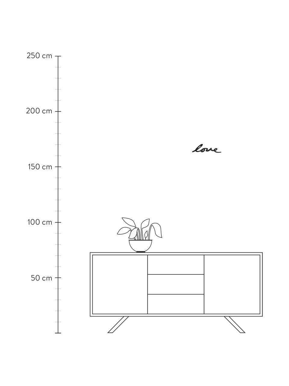 Wandschmuck-Set Mantra aus lackiertem Stahl, 10-tlg., Stahl, lackiert, Schwarz, Set mit verschiedenen Grössen