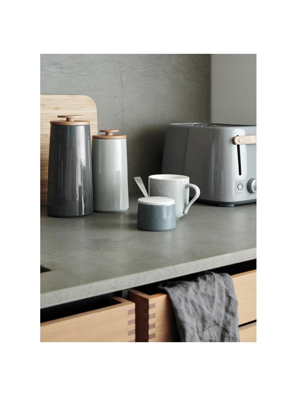 Bote Emma, Gris, madera de haya, Capacidad 300 g
