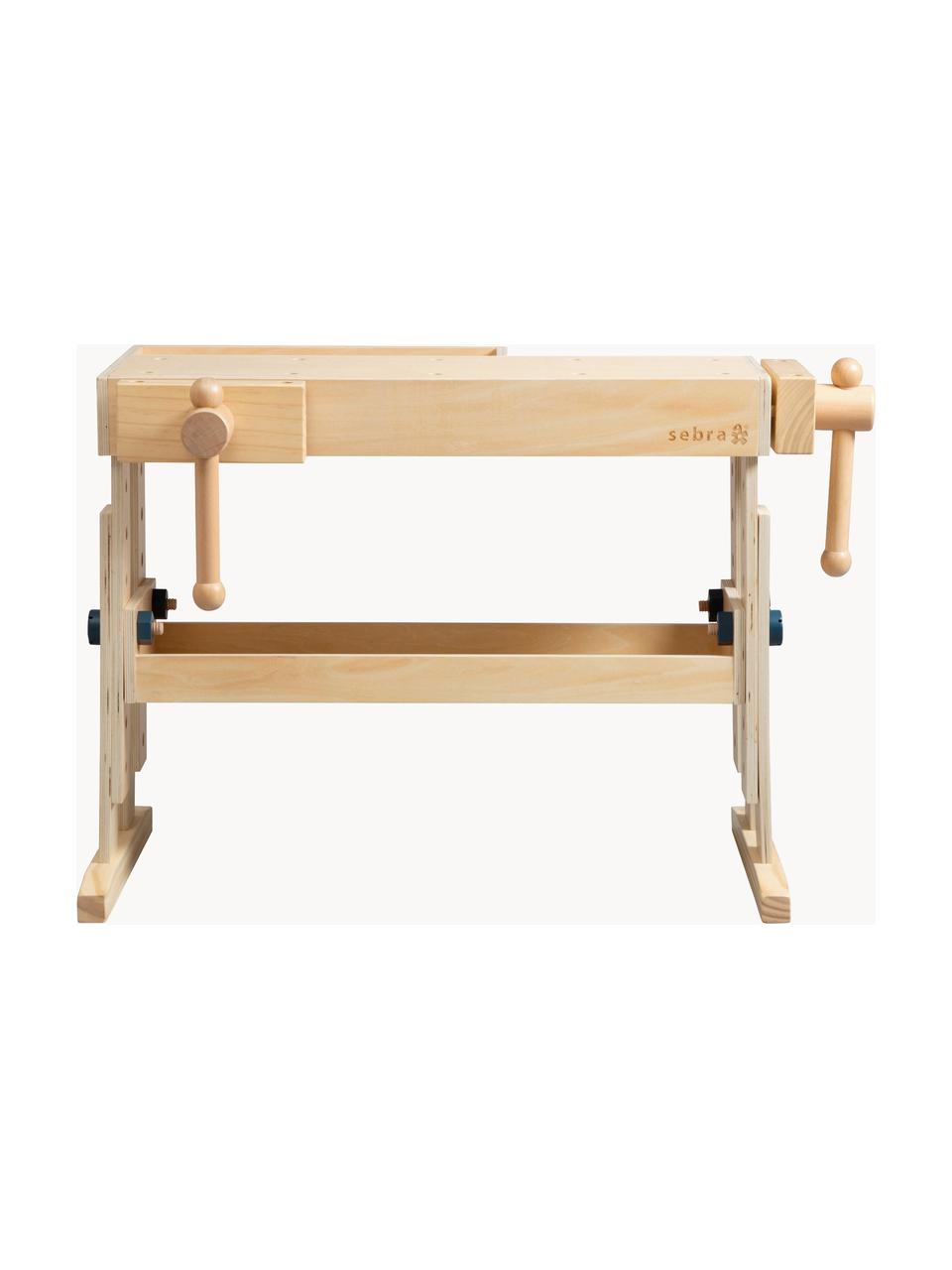 Drevený pracovný stôl Woodland, výškovo nastaviteľný, Preglejka, Svetlé drevo, Š 69 x V 80 cm