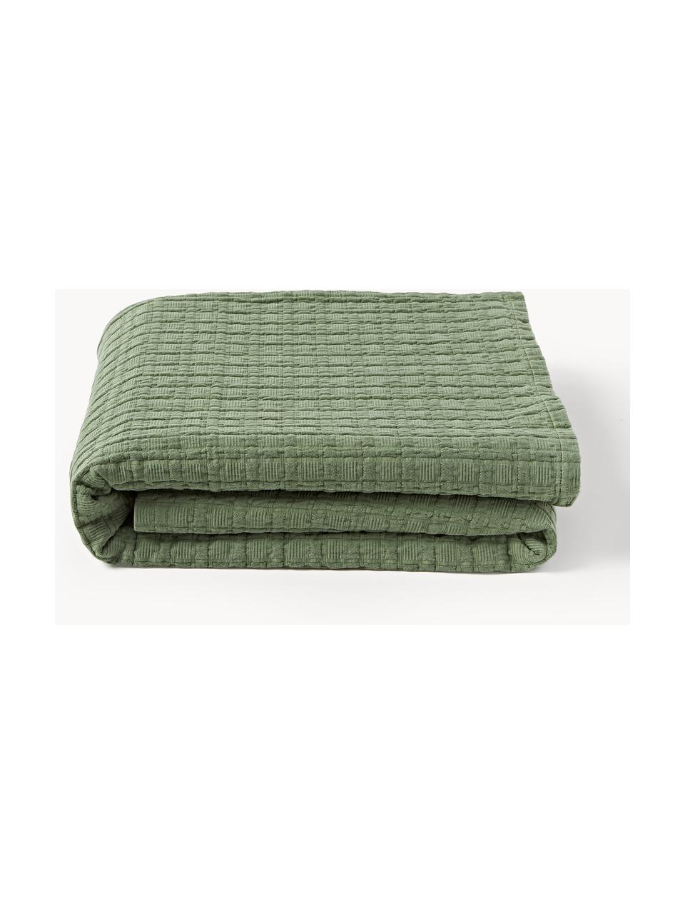 Copriletto in piqué waffle Orville, 100% cotone

Il materiale utilizzato in questo prodotto è testato per le sostanze nocive e certificato secondo l'OEKO-TEX Standard 100 - Textile by OEKO-TEX® , CITEVE, 4265CIT., Verde oliva, Larg. 180 x Lung. 250 cm (per letti da 140 x 200 cm)