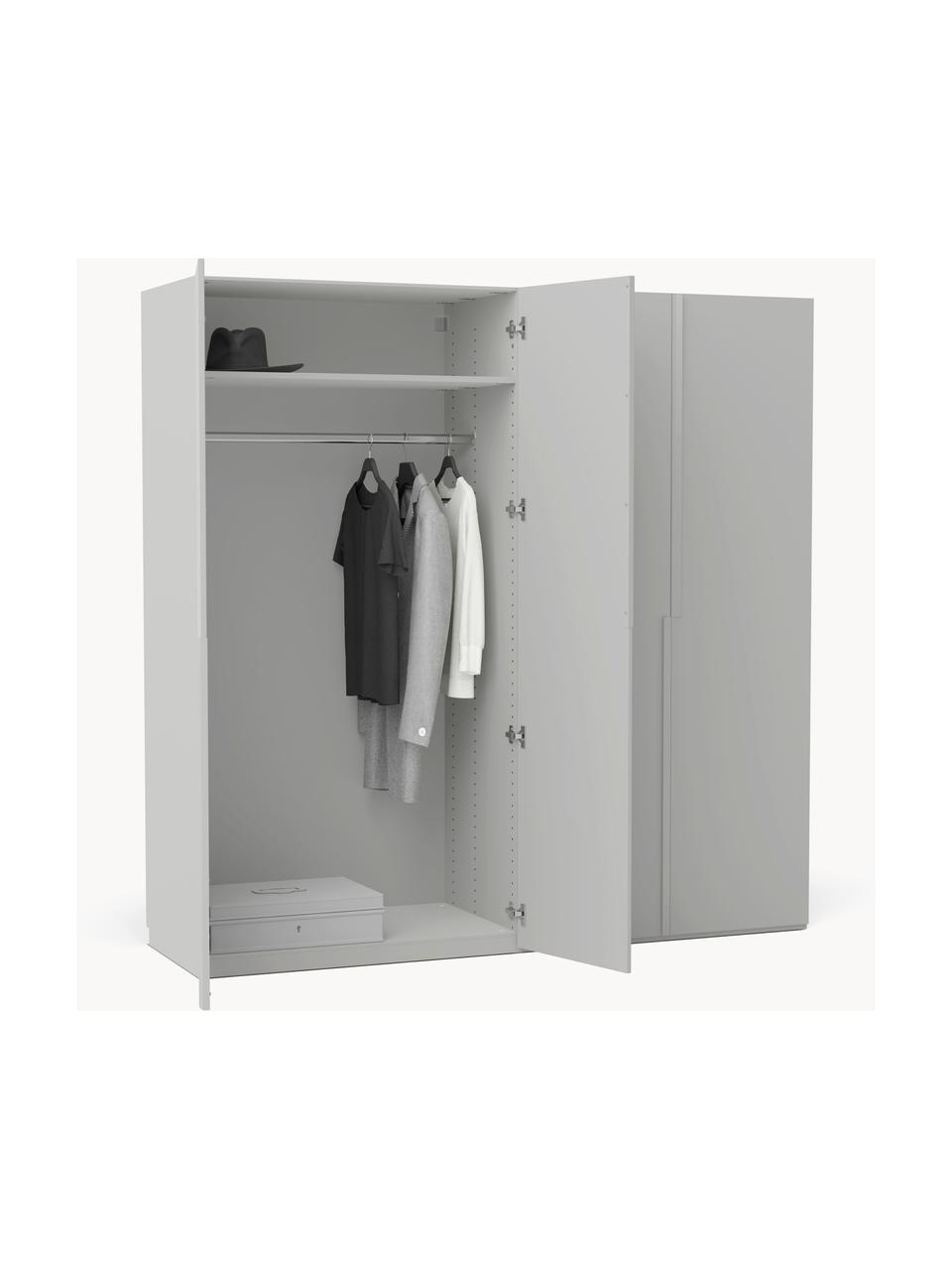 Armoire modulaire à portes battantes Leon, larg. 200 cm, plusieurs variantes, Gris clair, Basic Interior, larg. 200 x haut. 200 cm