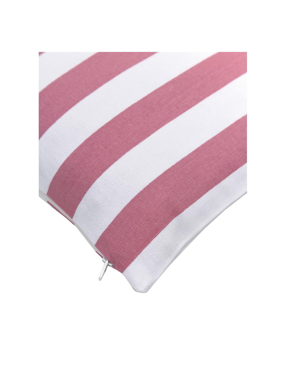 Federa arredo a righe color rosa/bianco Timon, 100% cotone, Rosa, bianco, Larg. 30 x Lung. 50 cm