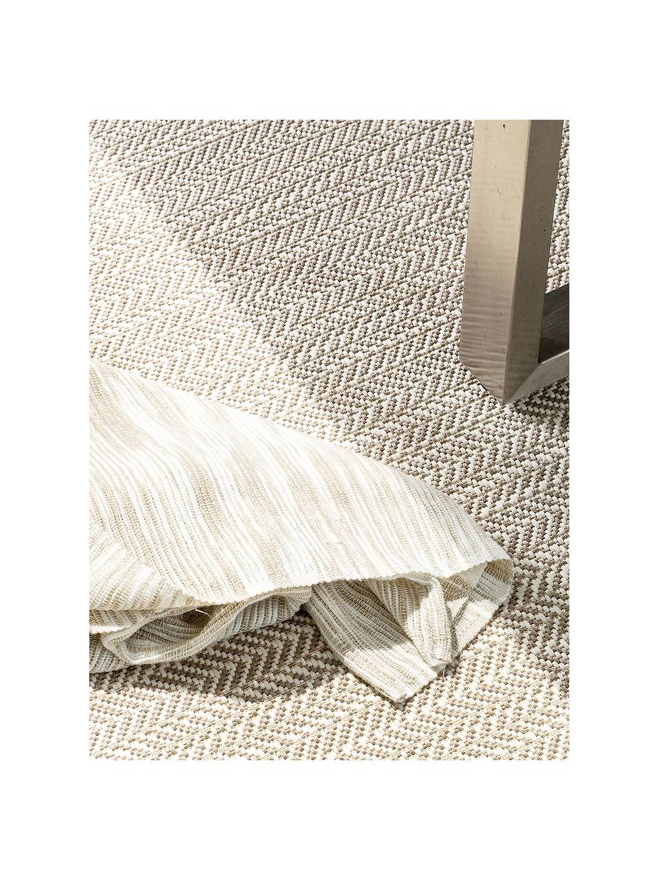 In- & outdoor vloerkleed Metro Needle, Polypropyleen, Beige, B 80 x L 150 cm (maat XS)