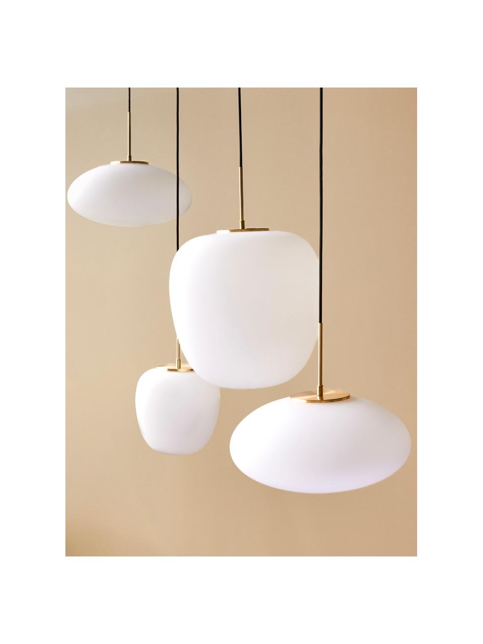 Petite suspension Muse, Blanc, doré, Ø 23 cm