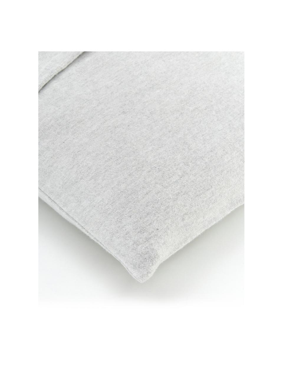Kissenhülle Silvretta mit Aufschrift, Bezug: 85% Baumwolle, 8% Viskose, Hellgrau, Grau, 40 x 60 cm