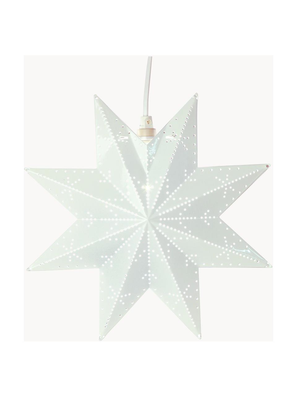 Estrella luminosa de metal Karina, Cable: plástico, Blanco, Ø 28 cm