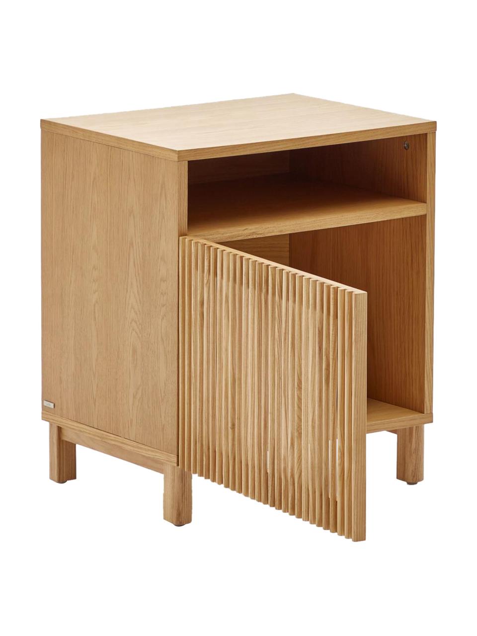 Noční stolek z dubového dřeva Beyla, Dubové dřevo, Š 53 cm, V 62 cm