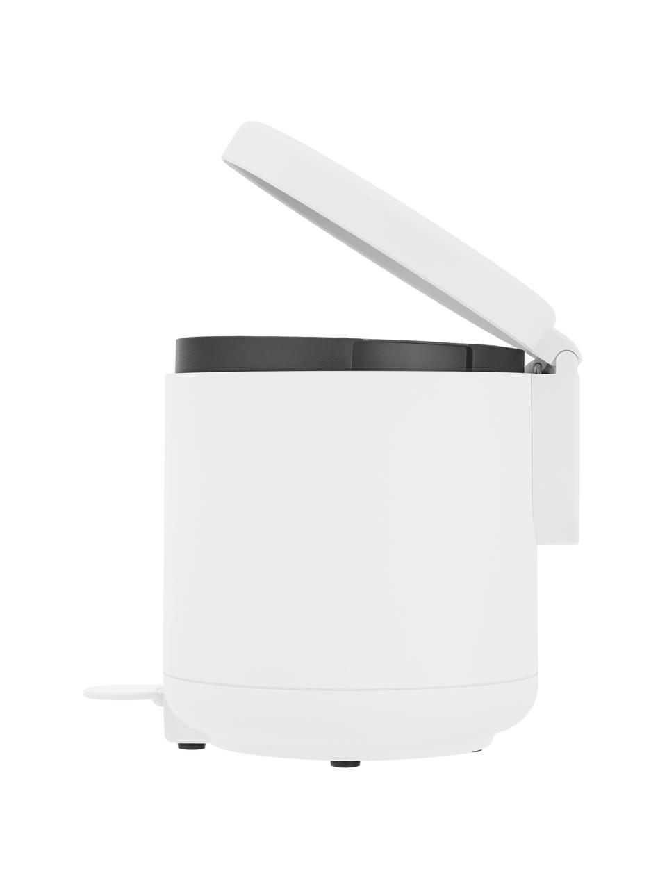 Pattumiera con funzione pedale Ume, Plastica (ABS), Bianco, 4 L