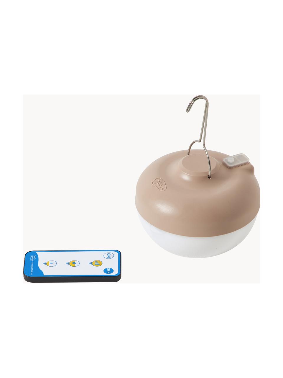 Handgemaakte dimbare LED vloerlamp Niza met afstandsbediening, Lampenkap: natuurlijke vezel, Lampvoet: gecoat metaal, Bruin, zwart, B 40 x H 167 cm