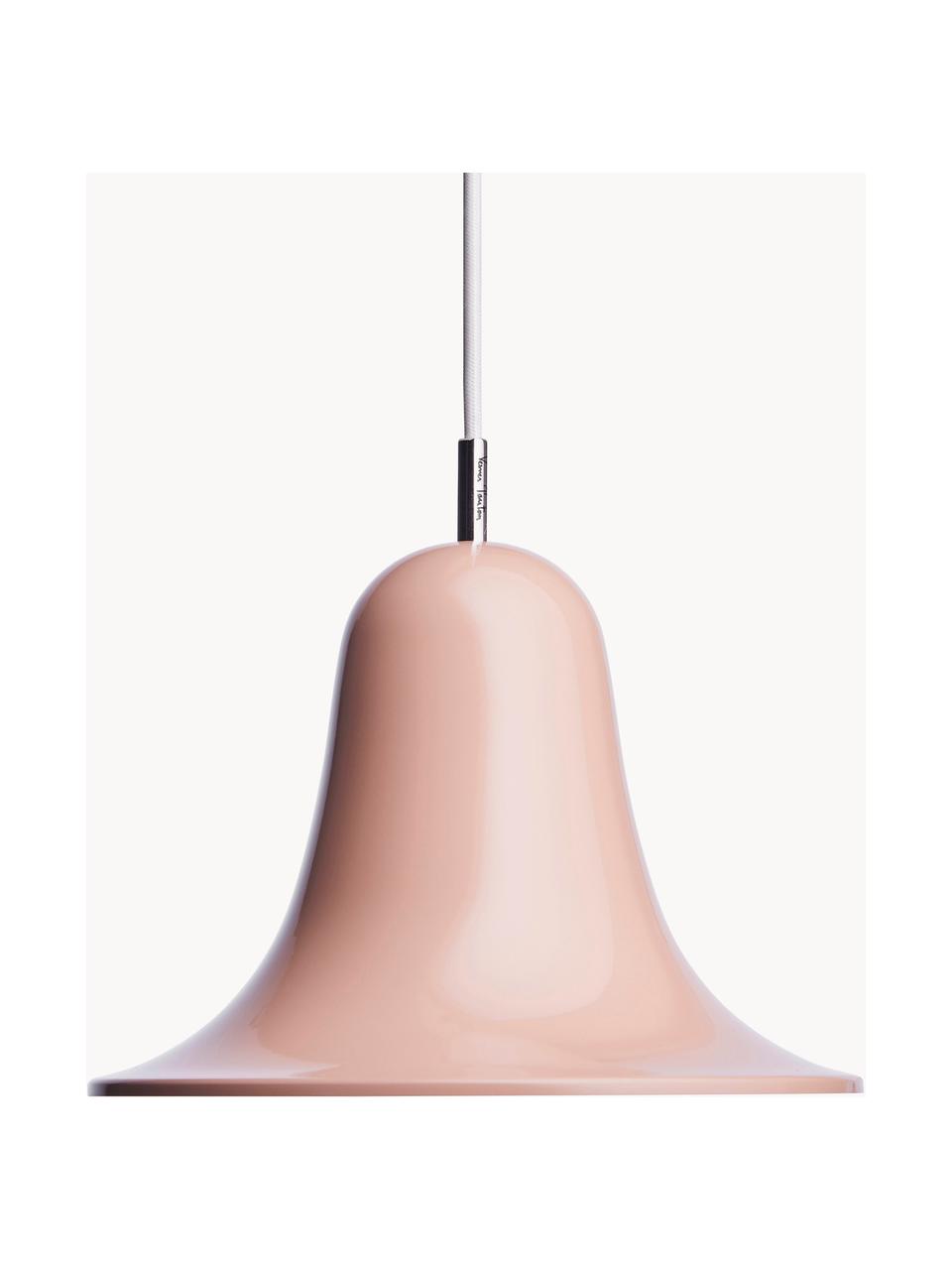 Kleine hanglamp Pantop, Lampenkap: gecoat metaal, Lichtroze, Ø 23 x H 17 cm