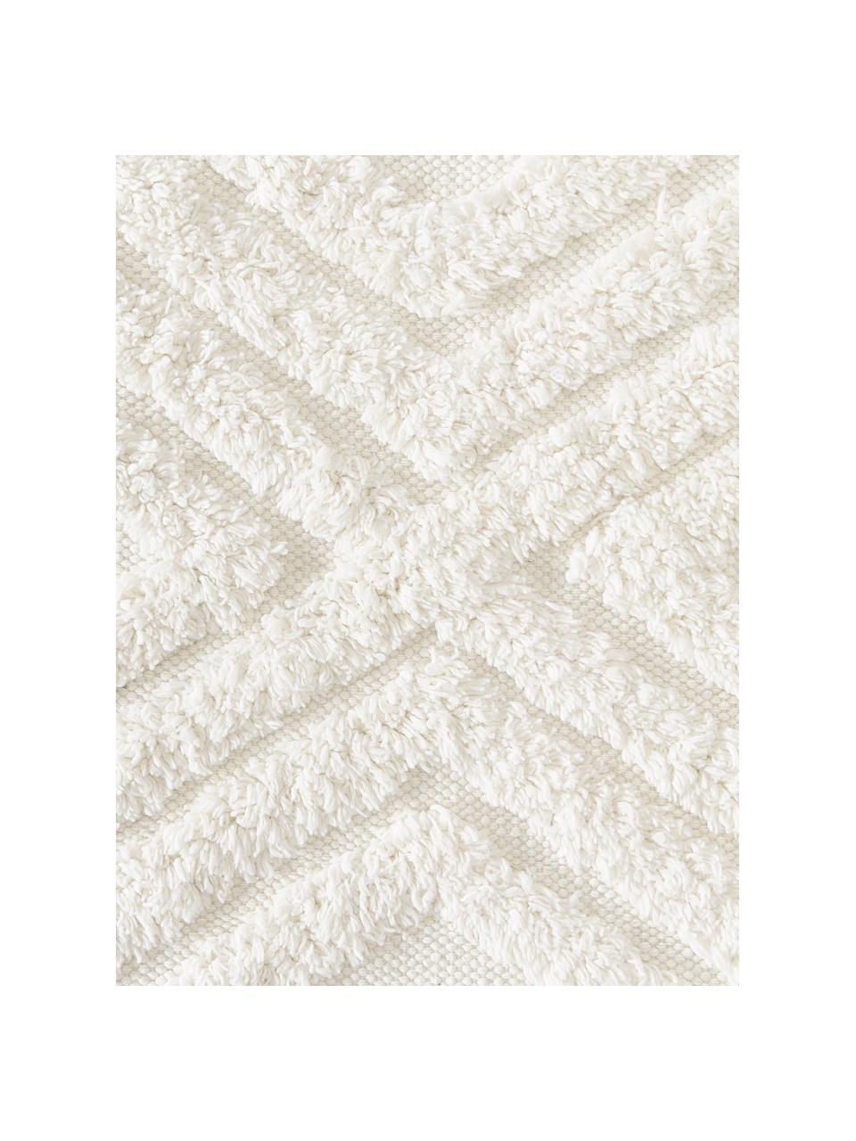Ręcznie tkany dywan z bawełny Ziggy, 100% bawełna, Kremowobiały, S 80 x D 150 cm (Rozmiar XS)