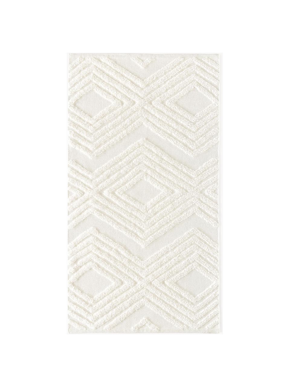 Ręcznie tkany dywan z bawełny Ziggy, 100% bawełna, Kremowobiały, S 80 x D 150 cm (Rozmiar XS)