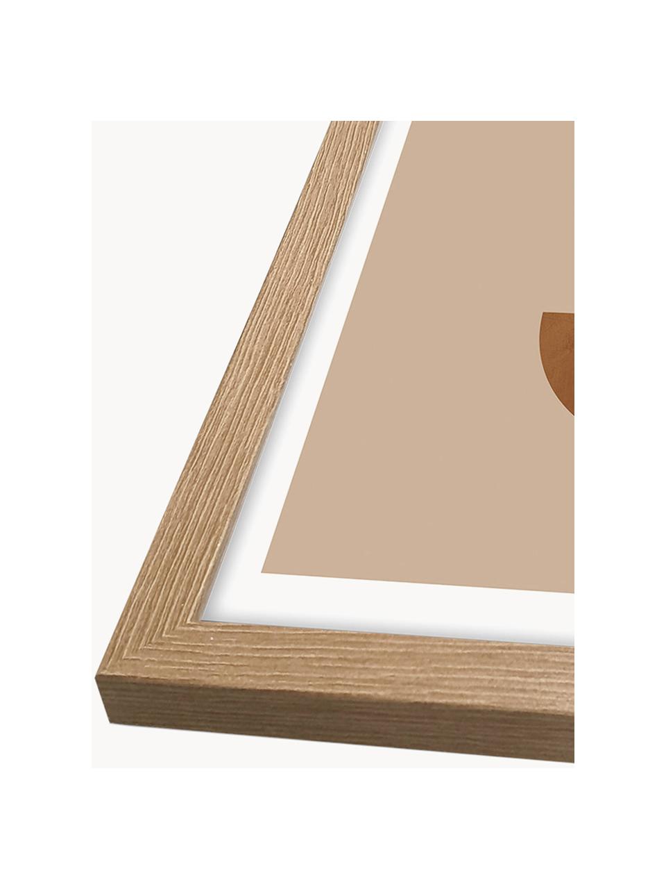 Ingelijste digitale print Bowls, Lijst: hout, MDF, Bruintinten, B 32 x H 42 cm
